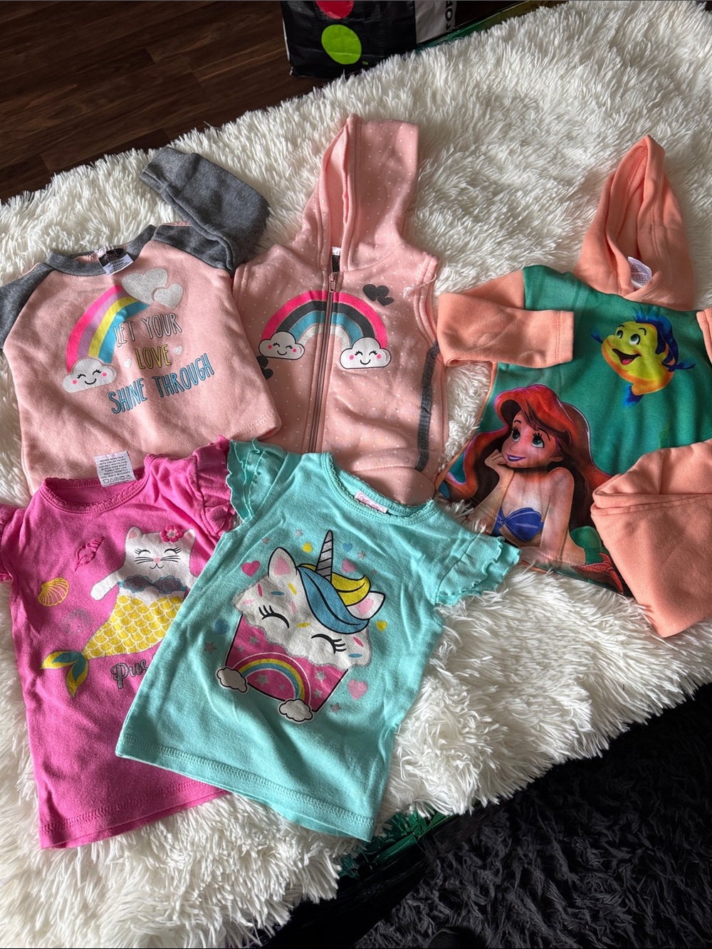 Disney Pink & Peach Ariel Rainbow Kids Matching Sets